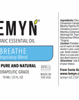 Breathe Organic Essential Oil Blend Undiluted 100% Pure for Diffuser